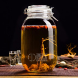 喜碧玻璃瓶子密封瓶药酒瓶泡酒瓶酿酒瓶酵素瓶杨梅小酒瓶分装瓶空瓶子储酒瓶 密封泡酒罐3200ml【单个】