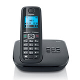 Gigaset原西门子无绳电话机 录音子母机 免打扰来电留言 中文菜单无线家用办公固定座机双向天线E710A 单机黑 【赠子机】