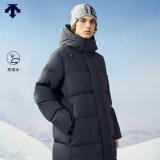 迪桑特（DESCENTE）SKI STYLE 男女同款 防泼水 光热转能 蓄温 长款 鹅绒羽绒服 CC-墨灰色 D4491SDJ55 3XL