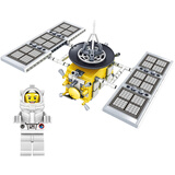 開智航天火箭飞机发射基地北斗卫星空间站仿真模型拼插积木玩具礼物10 83011 清仓特价隼鸟号卫星站