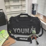 法德陆 短途旅行包男超大容量手提行李包出差轻便旅游包运动训练健身包女 youmai917黑色