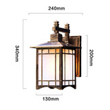 TUYAGE新中式户外壁灯防水庭院灯外墙大门口过道围墙室外复古led壁灯 东亭壁灯-古铜12W暖光