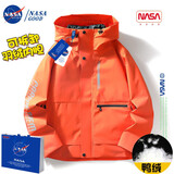 NASAGOODNASA官方羽绒服男士冬季轻薄易穿搭冲锋防风外套男女情侣衣服大码 橘色 XL