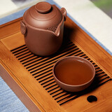茶域 宜兴泡茶杯手工紫砂杯一壶一杯紫砂茶杯旅行茶具便携包功夫套装 悟道快客杯