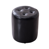 孜度 皮凳子沙发凳客厅换鞋凳欧式皮墩沙发凳客厅矮凳家用换鞋凳圆凳