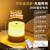 晨滋遥控小夜灯充电台灯卧室睡眠灯插电式儿童婴儿喂奶护眼月子床头灯 顶配遥控款2个装【双卧室推荐】