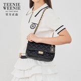 Teenie Weenie经典菱格链条小方单肩斜挎包女包生日礼物送礼