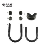 RAM摩托车手机导航支架 哈雷宝马杜卡迪圆管车把U型抱箍底座球头配件 配件套装