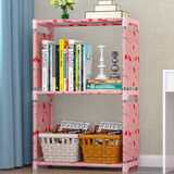 蜗家 时尚简易书架学生书柜组合多层层架大号置物架储物收纳架展示架家用客厅宿舍寝室书房收纳 幸运樱桃
