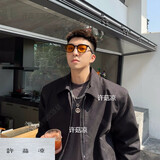 许菇凉墨镜太阳镜女男韩版潮黄色夜视镜眼镜新款 茶色