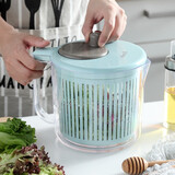 onlycook 厨房沙拉蔬菜脱水器 家用好物洗菜盆水果甩干机手摇甩水滤水器 小号甩菜器蓝色/1个
