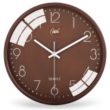 康巴丝（Compas）挂钟创意钟表客厅现代简约时钟 卧室石英钟表挂墙C2899 深咖色