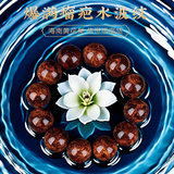 海南黄花梨瘤疤水波纹手串2.0对眼老料佛珠文玩把件收藏男女手链 20mm12颗水波满瘤（配鉴定证书）