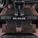 指南针适用本田十一代思域脚垫十代第10代全包围专用东风2厢大包围汽车 双层咖色+咖色丝圈