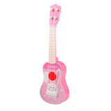 儿童吉他玩具女孩尤克里里初学者乐器小提琴可弹奏早教 小号 粉色 35厘米
