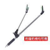 钓哈哈（Diaohaha） 加长不锈钢鱼竿支架杆架炮台支架钓鱼手竿架钓鱼地插渔具配件 2.1m 不锈钢支架-带地插
