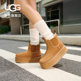 UGG秋季女士舒适纯色厚底雪地靴 1134526CHE|栗色38