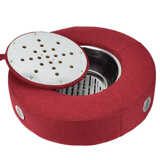 帝春堂坐灸器加大艾灸蒲团坐垫艾灸盒足灸妇科坐灸宫背腹灸打坐茶艺 红色 （直径40CM）