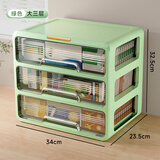 昂图药箱家庭装急救药品药物药盒收纳箱分格防尘防潮抽屉式多层医药箱 【加厚材质】淡雅绿3层 无需安装 1个装