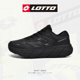乐途（LOTTO）碳板男跑鞋半掌2024秋季新款运动鞋户外休闲减震回弹网面透气鞋 黑色1208[男] 41