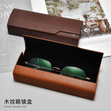 SHERY 木纹眼镜盒高级感便携抗压女ins日系男轻便中国风眼睛墨镜收纳盒 胡桃木色（加镜布+清洁剂）