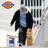 dickies 羽绒服 印花撞色时尚百搭男式灰鸭绒厚外套9482 黑色 M