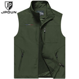 JP 男士马甲背心坎肩休闲多口袋工装背心1906 军绿色 XL(适合140斤-155斤)