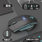 适用联想拯救者Y9000P无线鼠标Y7000P游戏笔记本R9000P X K可充电 电量显示-蓝牙双模-黑色