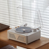 HKMW索尼机SONY同款cd播放器蓝牙音箱便携一体播放器乐专辑唱片光碟光盘 白木纹 升级旗舰款【 四喇叭 录音棚音质 拾音光头