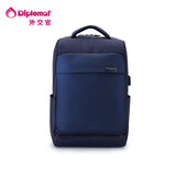 diplomat外交官双肩包男女商务旅行背包休闲学生电脑书包大容量包笔记本包DB-768L 深蓝色