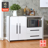 诚朴(CNNPU)现代简约餐边柜微波炉柜白色钢琴烤漆轻奢餐厅储物柜厨房边柜收纳柜碗柜北欧茶水柜 1812 (1275×405×850mm)