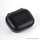 原道高档黑色弧形拉链有线耳机收纳盒防摔防水便携保护盒 高档黑色弧形拉链耳机盒