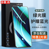惠舟 vivo IQOO/Neo钢化膜防窥iqoo pro手机膜855版水凝抗蓝光高清全屏覆盖保护膜 翡翠护瞳绿光膜*2片装