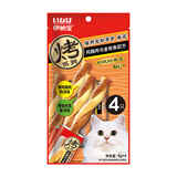 伊纳宝猫零食肉条宠物洁齿磨牙棒猫咪鸡肉海鲜双拼麻花零食猫条4条装 鸡汤金枪鱼鱼汤味