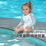 swimbobo儿童泳衣 宝宝泳衣连体衣 女宝泳衣A类连体衣 女孩泳帽套装泳衣