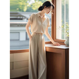 苏洛琳（SULUOLIN）2025年春天夏季新款两件运动西装套装女士小个子休闲时尚气质衣服 两件套装 S 95-108斤