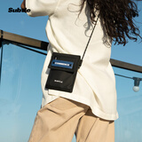 Subtle男女搭配穿搭单肩手机包零钱包迷你休闲斜挎包挂脖式轻便简约钱包 Black 黑色