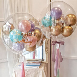 黛莉嘉尔生日场景布置装饰气球周岁生日结婚开业装饰波波球气球布置套装