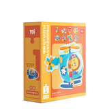 TOI儿童特供拼图3-6岁进阶拼图早教玩具男孩女孩生日礼物 1阶-动物交通（适合1.5-2岁8副）