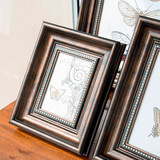 印象空间美式复古相框画框挂墙、洗照片加相框摆台创意挂墙6寸7寸8寸10寸a 4071复古咖啡 8寸【挂摆两用】内径15.2*20.3