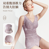 美奈川连体塑身衣美体塑型内衣女收腹束腰束身衣免穿文胸透气内衣春夏季 香槟色 L【建议体重115-130斤】