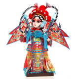 唐人坊 唐人坊北京礼物绢人手工艺品 京剧戏曲人物模型 出国送老外   红色穆桂英