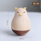 姗珀（SHANPO）女生生日礼物女孩子不倒翁摆件办公桌装饰品送女朋友 小猪不倒翁一只