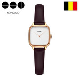 科摩诺(克莫诺)手表女士学生石英表腕表时尚简约3.8节日送女友方形表盘 KOM-W4255(净白)