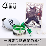 贵娇儿（GUIJIAOER）NBA运动篮球手环男全夜光硅胶手绳限量版手链 组合套装 科比4条装【钢】+球星贺卡