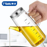 华派（TQVAI）高硼硅玻璃油壶650ml不锈钢盖不挂油厨房家用酱醋调料罐油瓶TU650