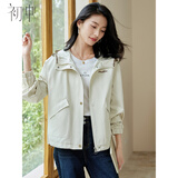 初申春秋短外套女连帽设计感双袋盖宽松休闲百搭工装外套S143U2014