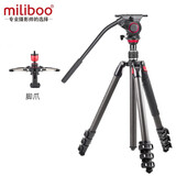 milibooMUFP一键横竖拍云台 专业轻便碗口调水平 碳纤维摄像机三脚架独脚架 单反 微单 摄影三脚架 MUFP升级Plus（含803可调阻尼云台三脚爪）