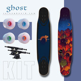 战翼 专业长板滑板dancing成人男女生舞板公路儿童初学者通用滑板四轮 112cmKit  山鬼 整板