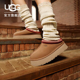 UGG春季女士休闲舒适低帮厚底一脚蹬乐福鞋1122553CHE|栗色38